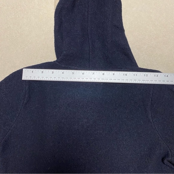 Rosie Neira Wool Cape Jacket Women’s Size XXS Black & Cream Hooded Wrap Coat - Picture 10 of 15